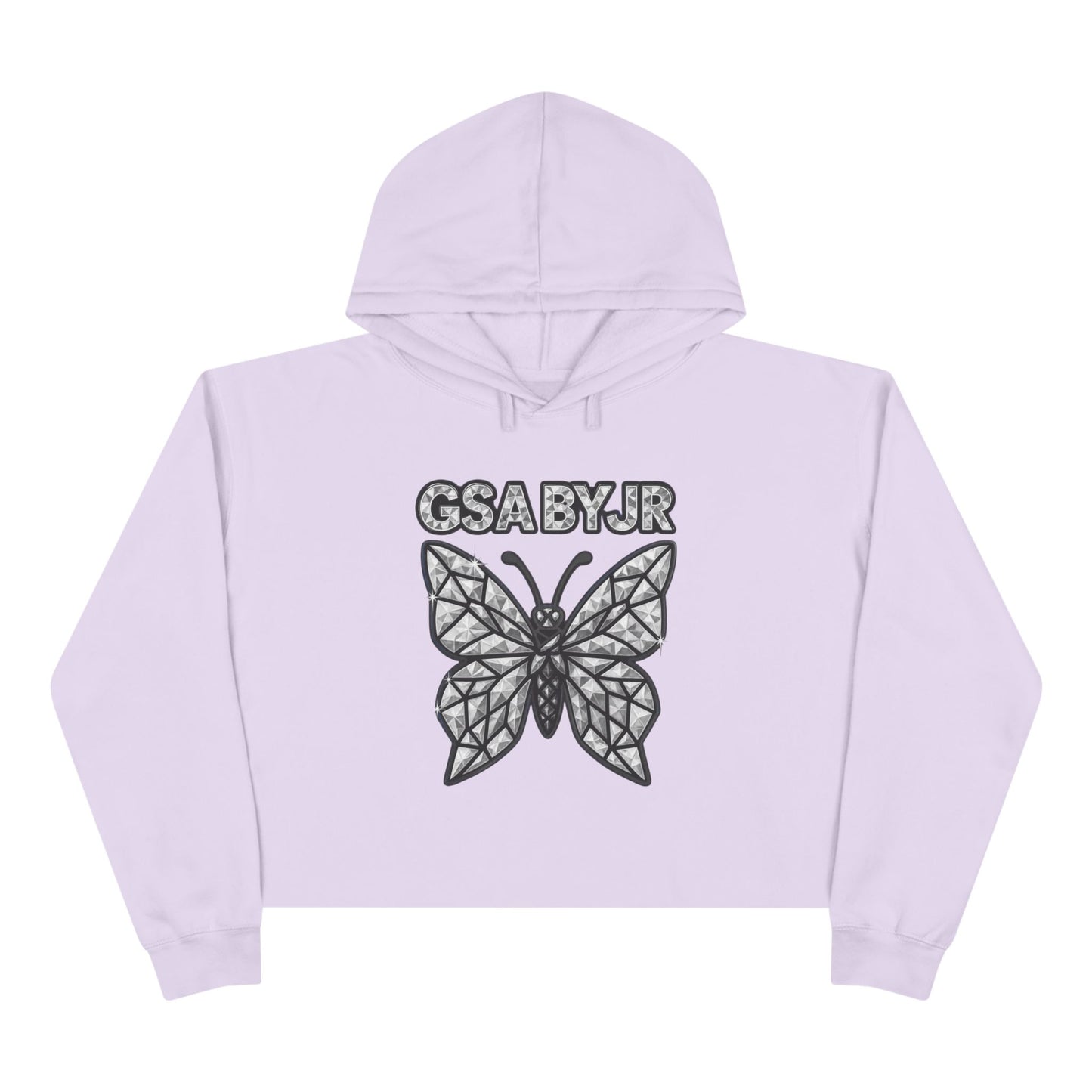 Butterfly Graphic Crop Hoodie