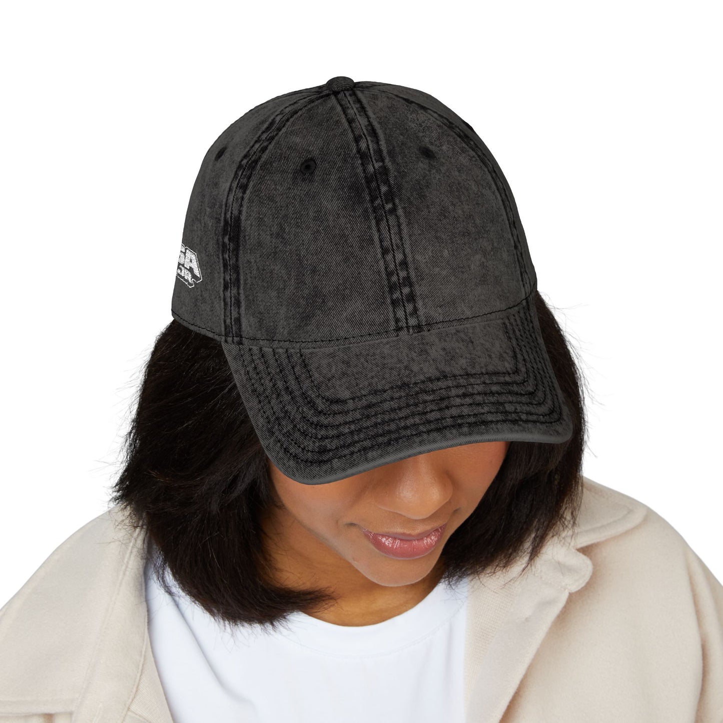 Vintage Embroidered Caps ( White GSA )