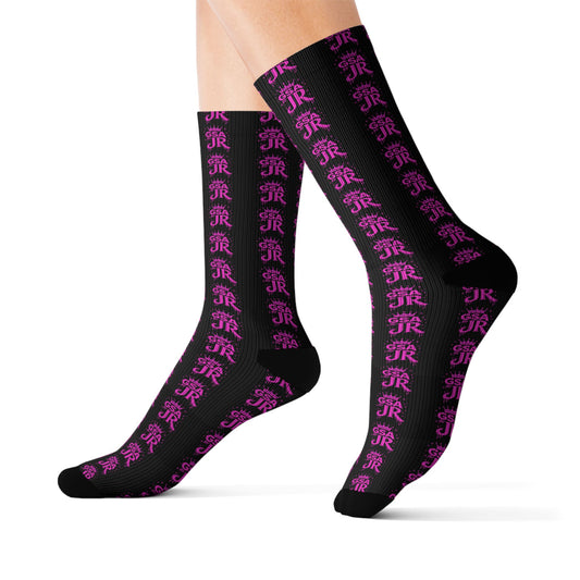 Pink Crew Socks