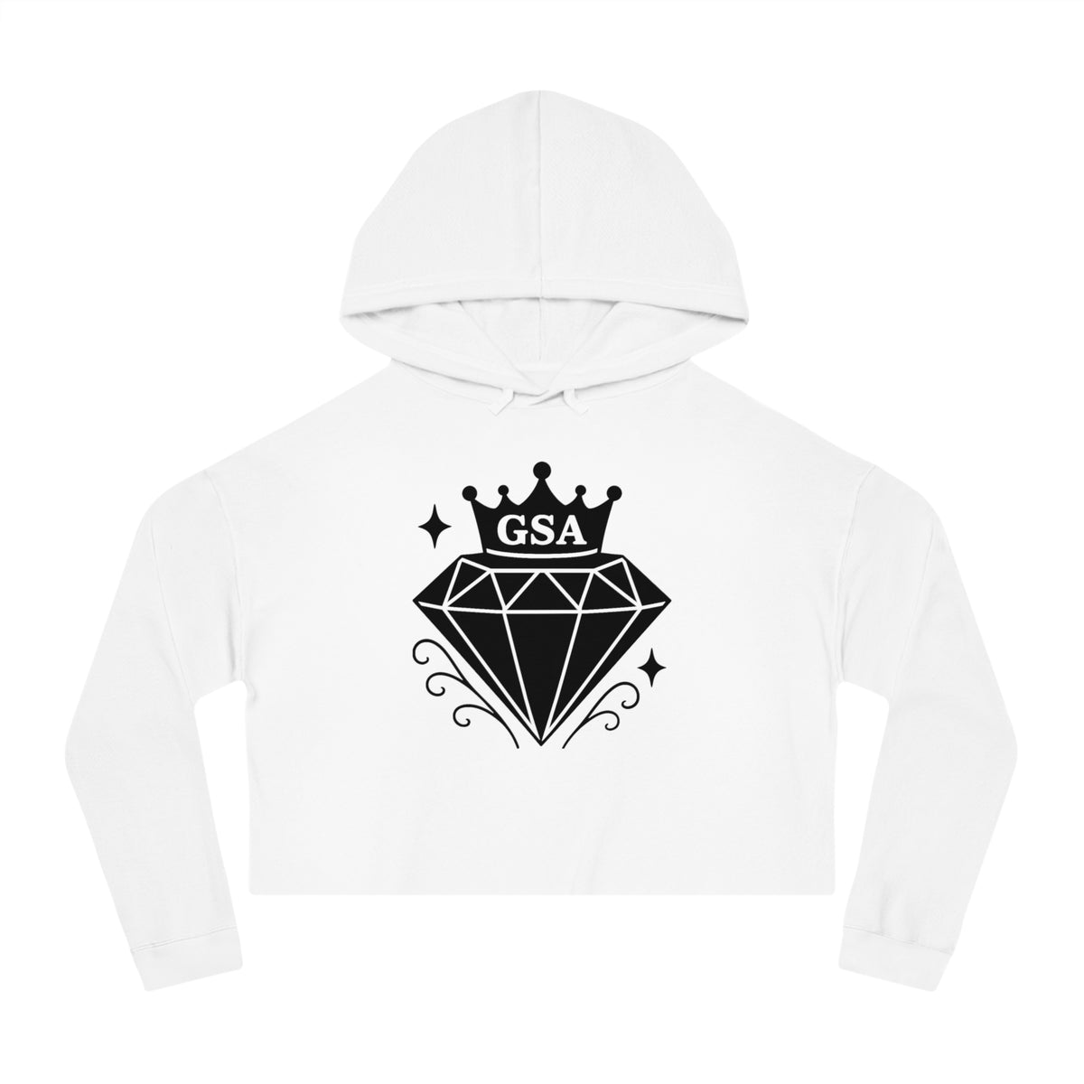 Black Diamond Cropped Hoodie