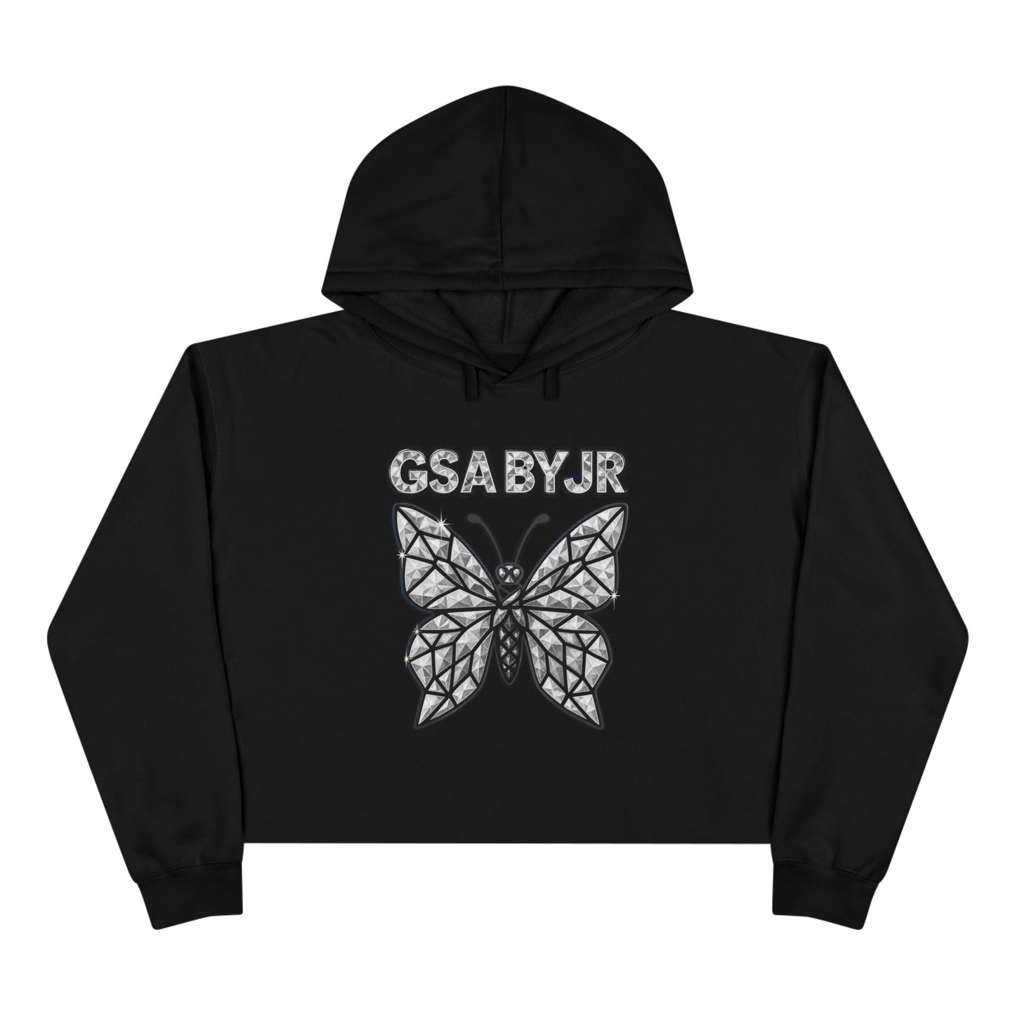 Butterfly Graphic Crop Hoodie