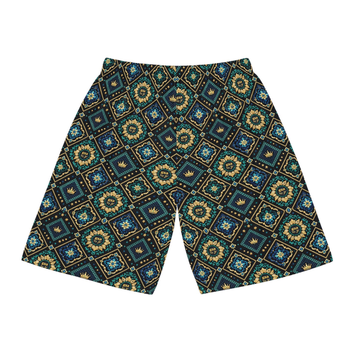 GSA BY JR Retro Blue & Gold Shorts
