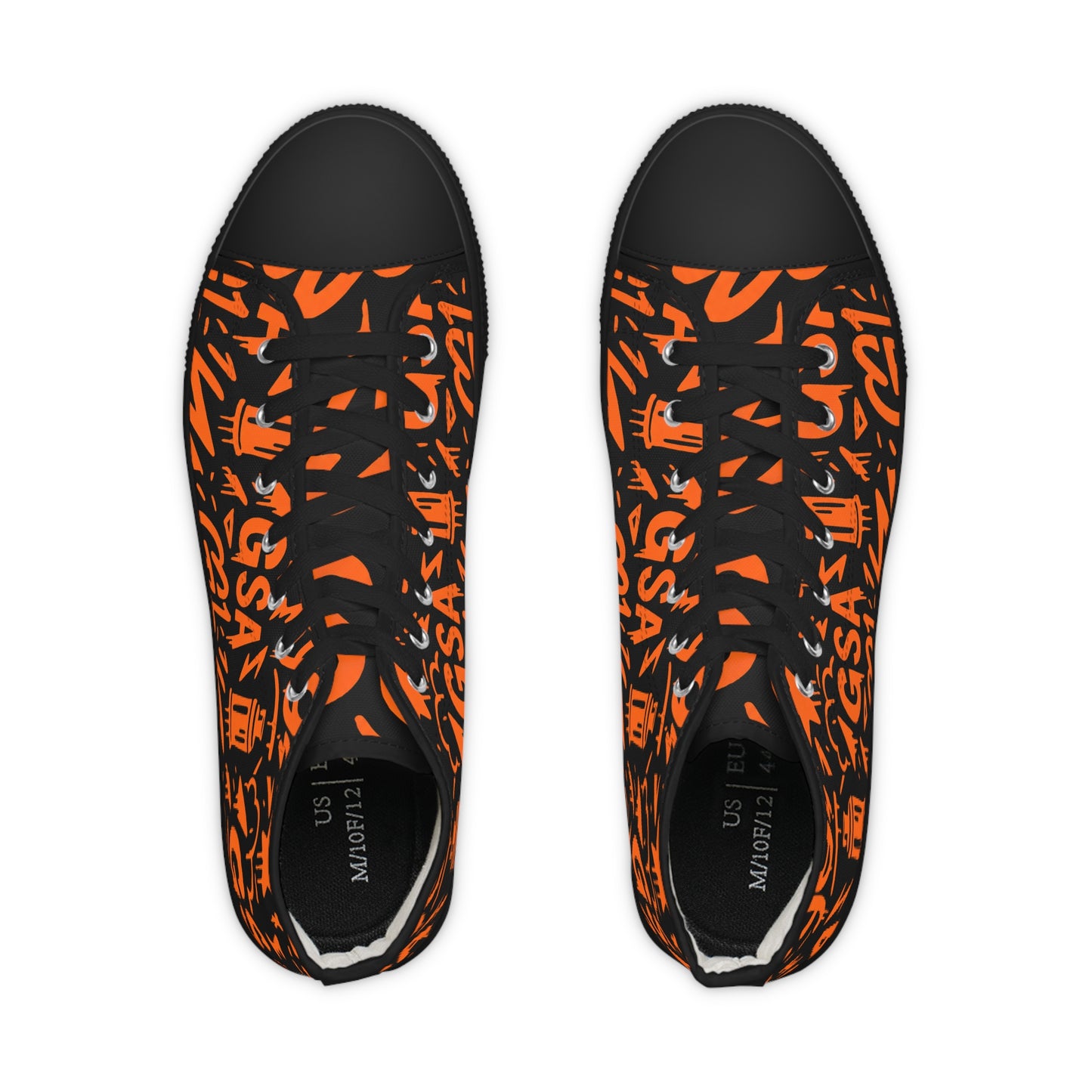 GSA G1 High Top Sneakers- Orange Bursts