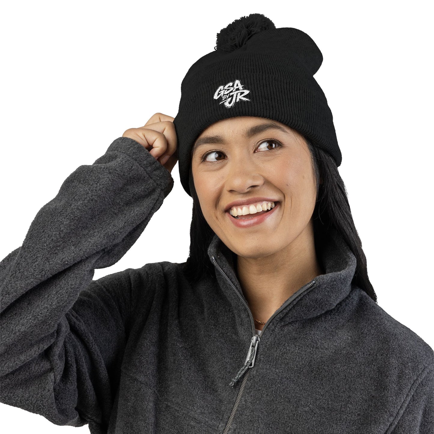GSA BY JR Embroidered Pom-Pom Beanie