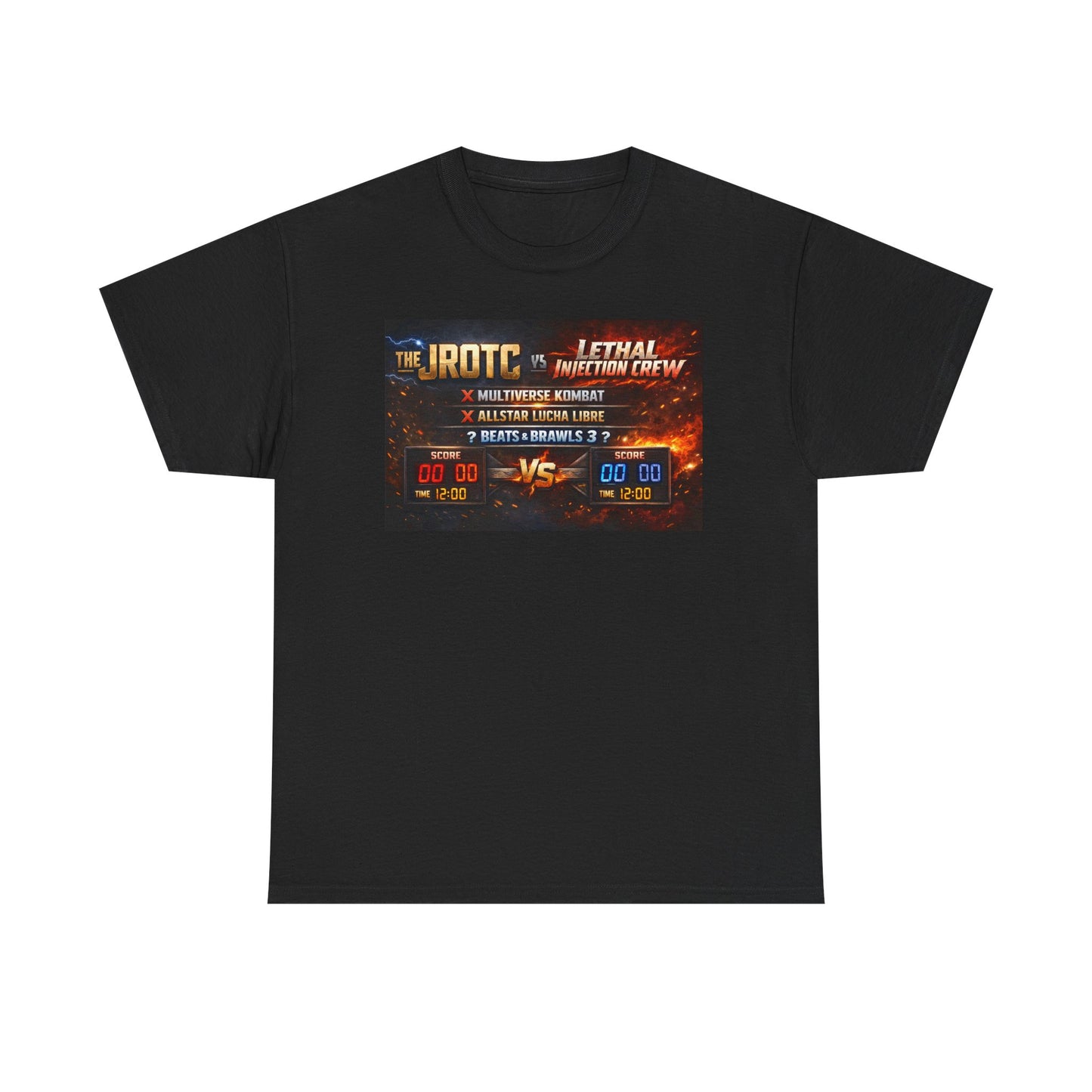 THE JROTC VS LIC ' SCOREBOARD TEE