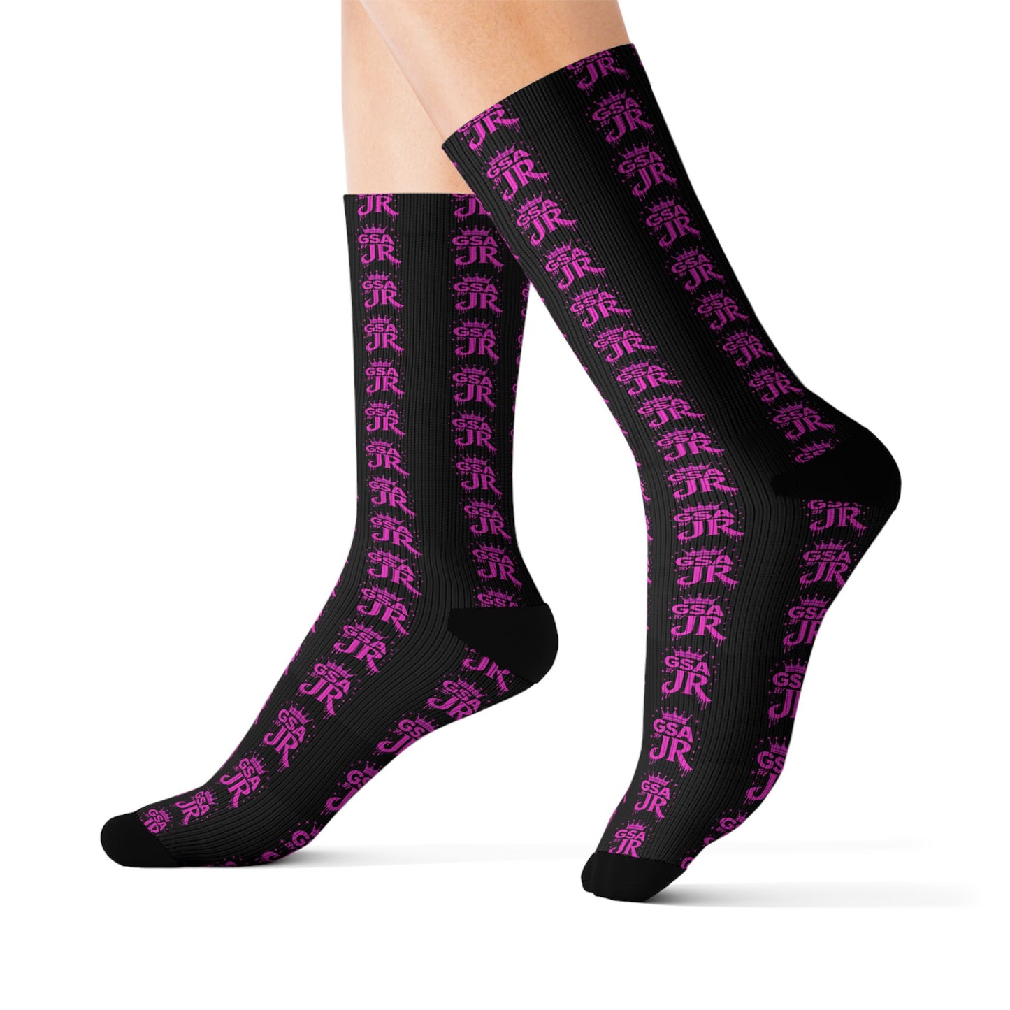 Pink Crew Socks