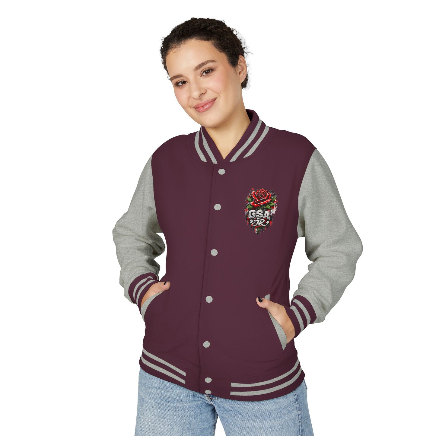GSA BY JR Women Empowerment Letterman Jacket