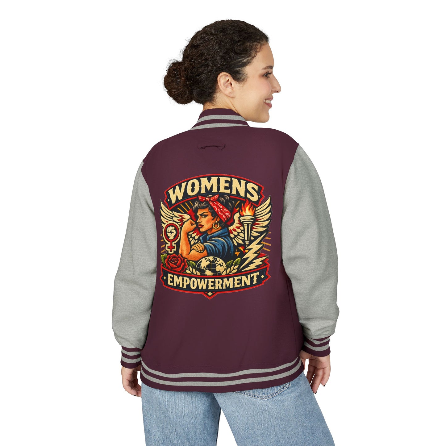 GSA BY JR Women Empowerment Letterman Jacket