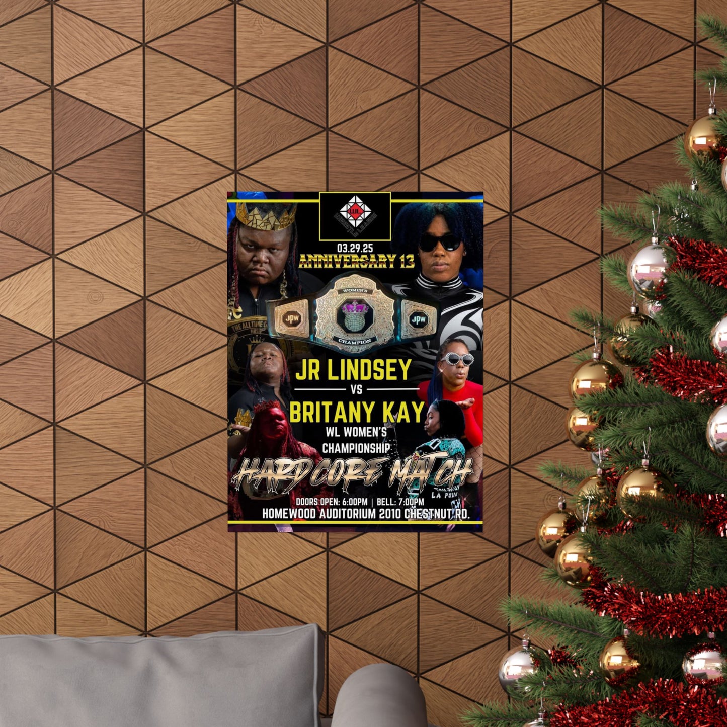 JR LINDSEY VS BRITANY KAY POSTER ( WOMENS CHAMPIONSHIP )