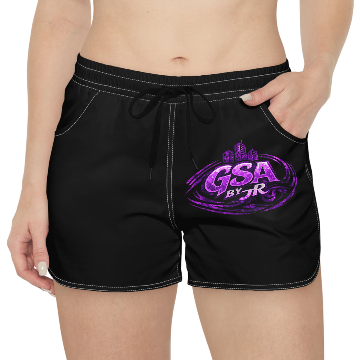 Purple Casual Shorts
