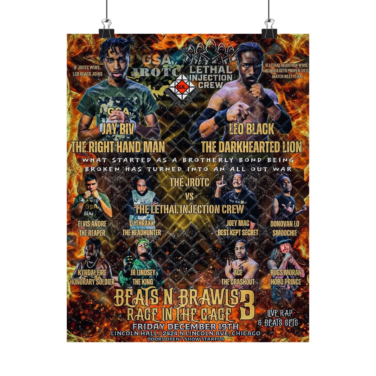 THE JROTC VS LIC POSTER ( Beats & Brawls 3 )