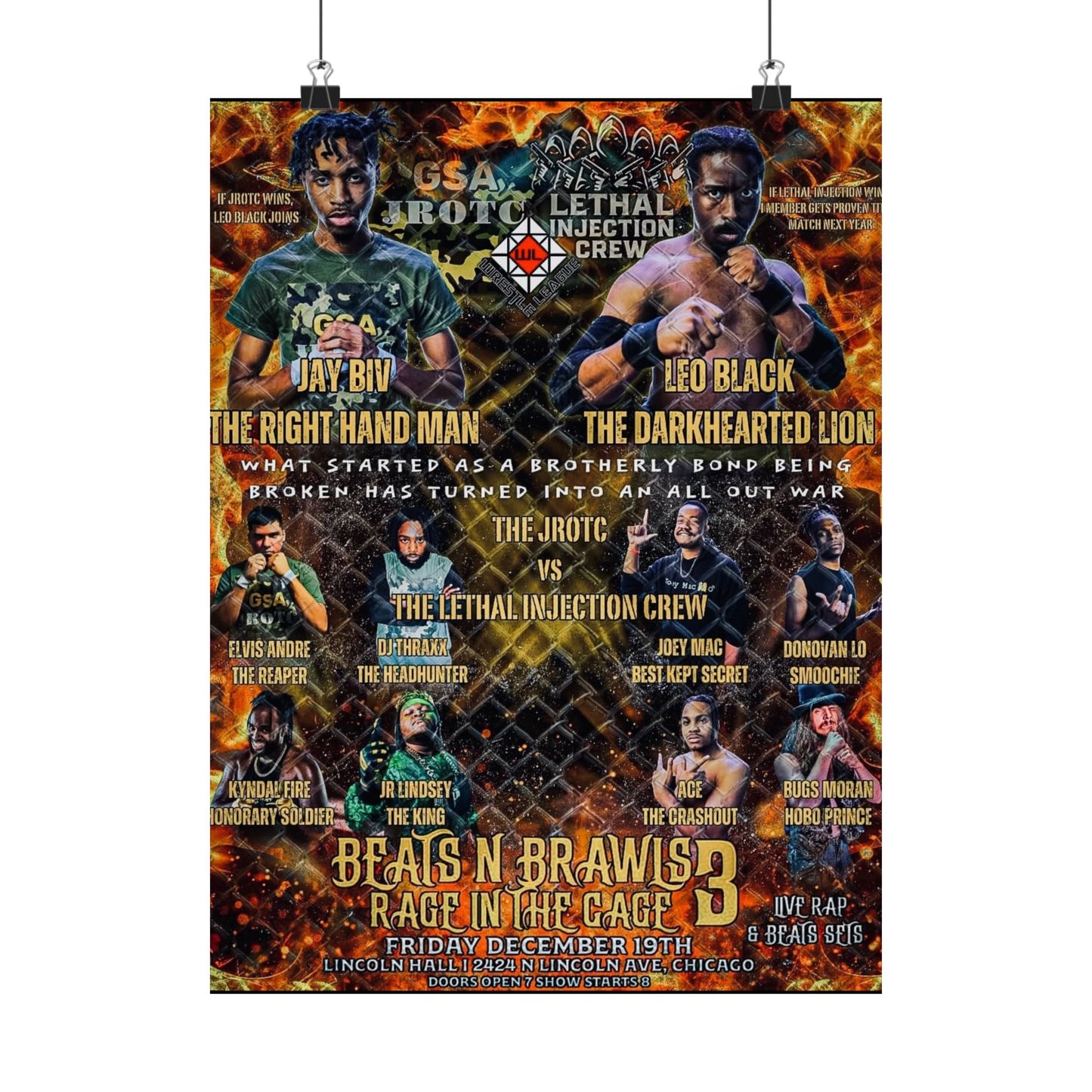 THE JROTC VS LIC POSTER ( Beats & Brawls 3 )