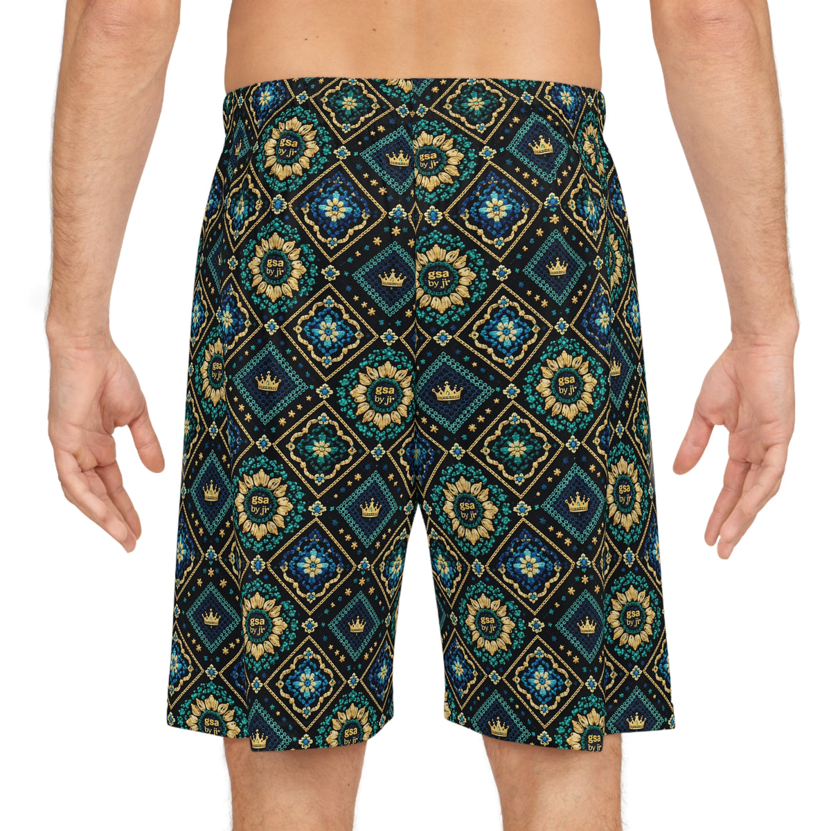 Ornate Crown Mosaic Shorts