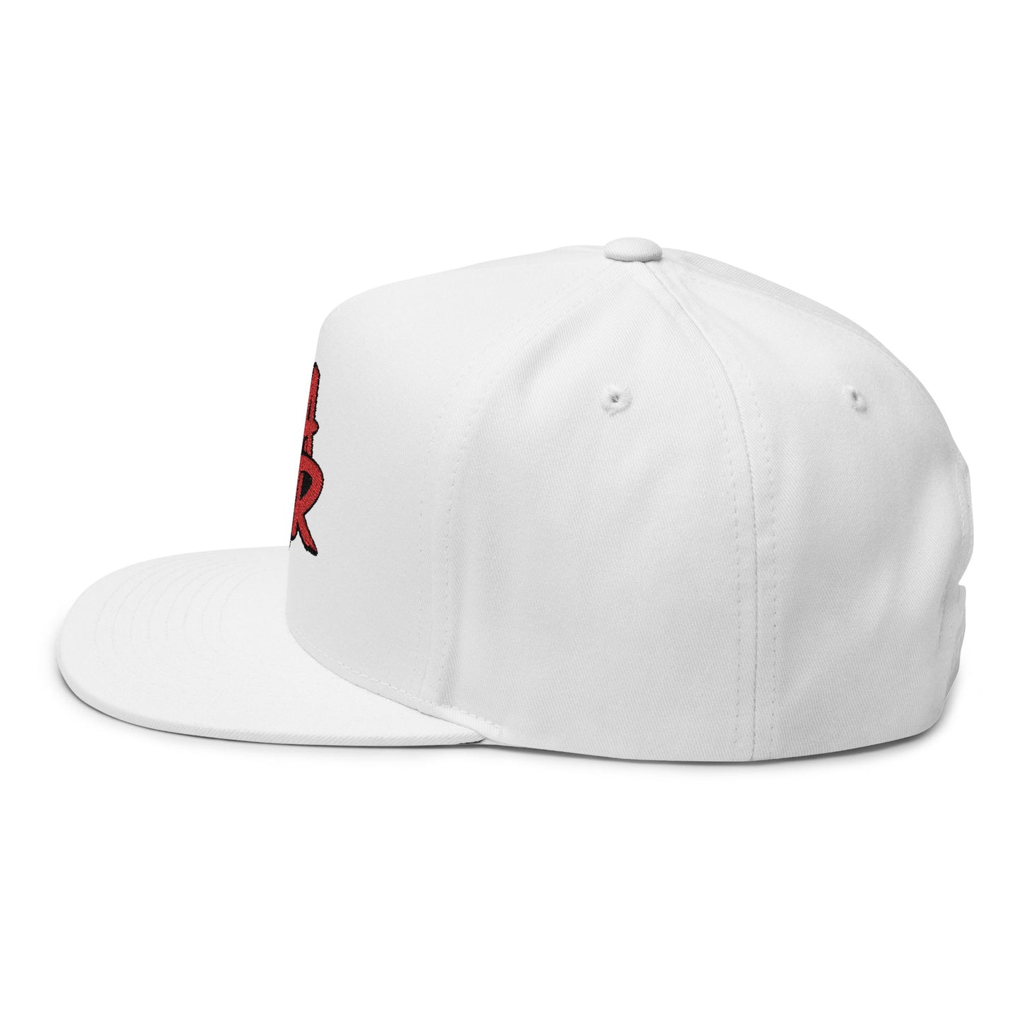 Red Graffiti Flat Bill Cap