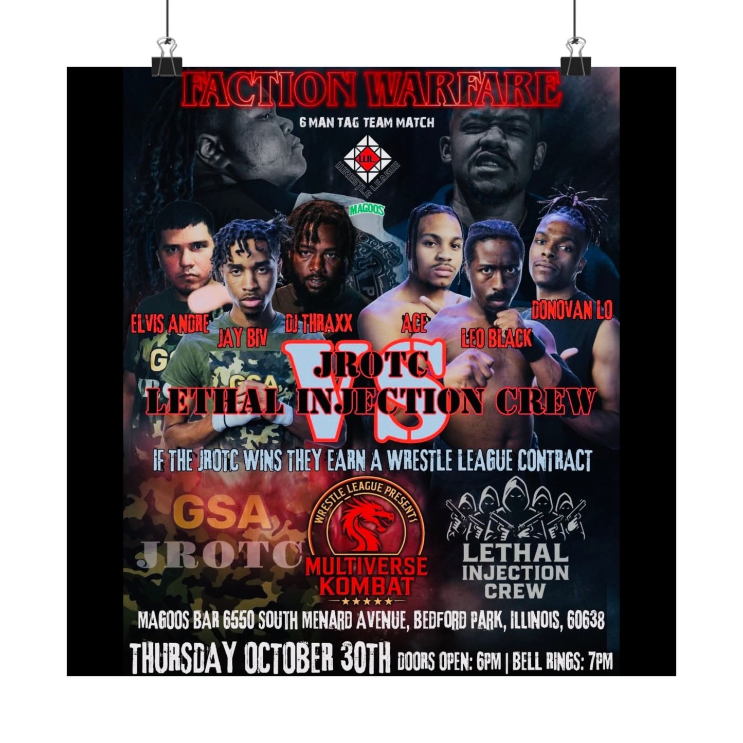THE JROTC VS LIC POSTER ( Multiverse Kombat ) - Version 2