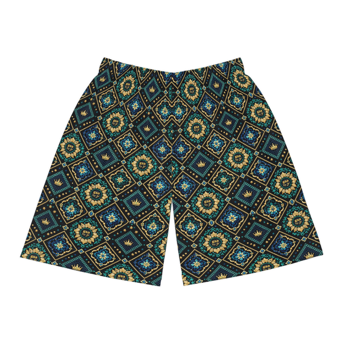 Ornate Crown Mosaic Shorts
