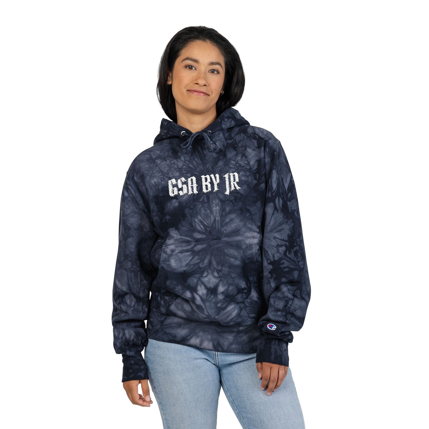 Tie-Dye Graphic Hoodie - Embroidered