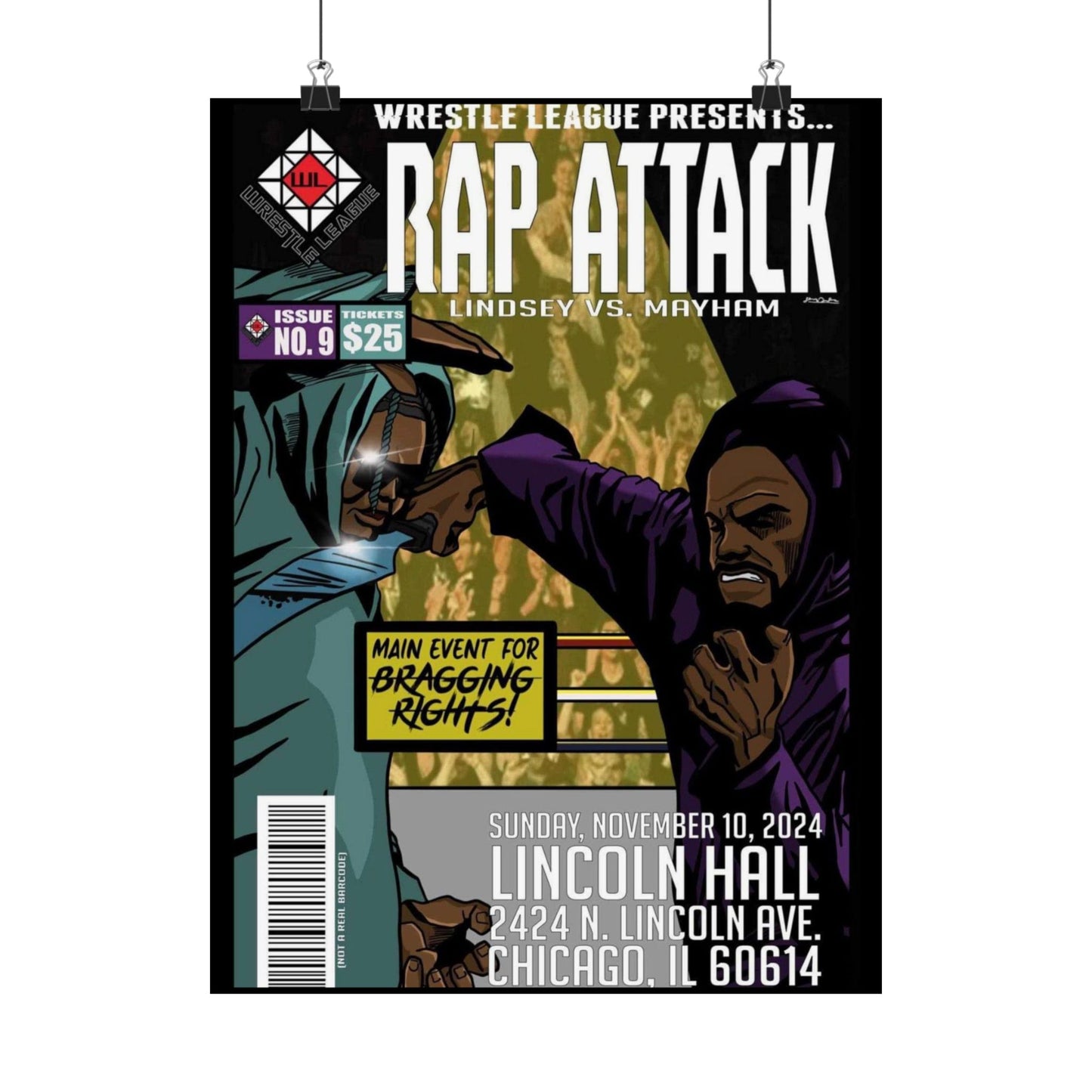 JR LINDSEY VS MOCHOSE MAYHAM POSTER