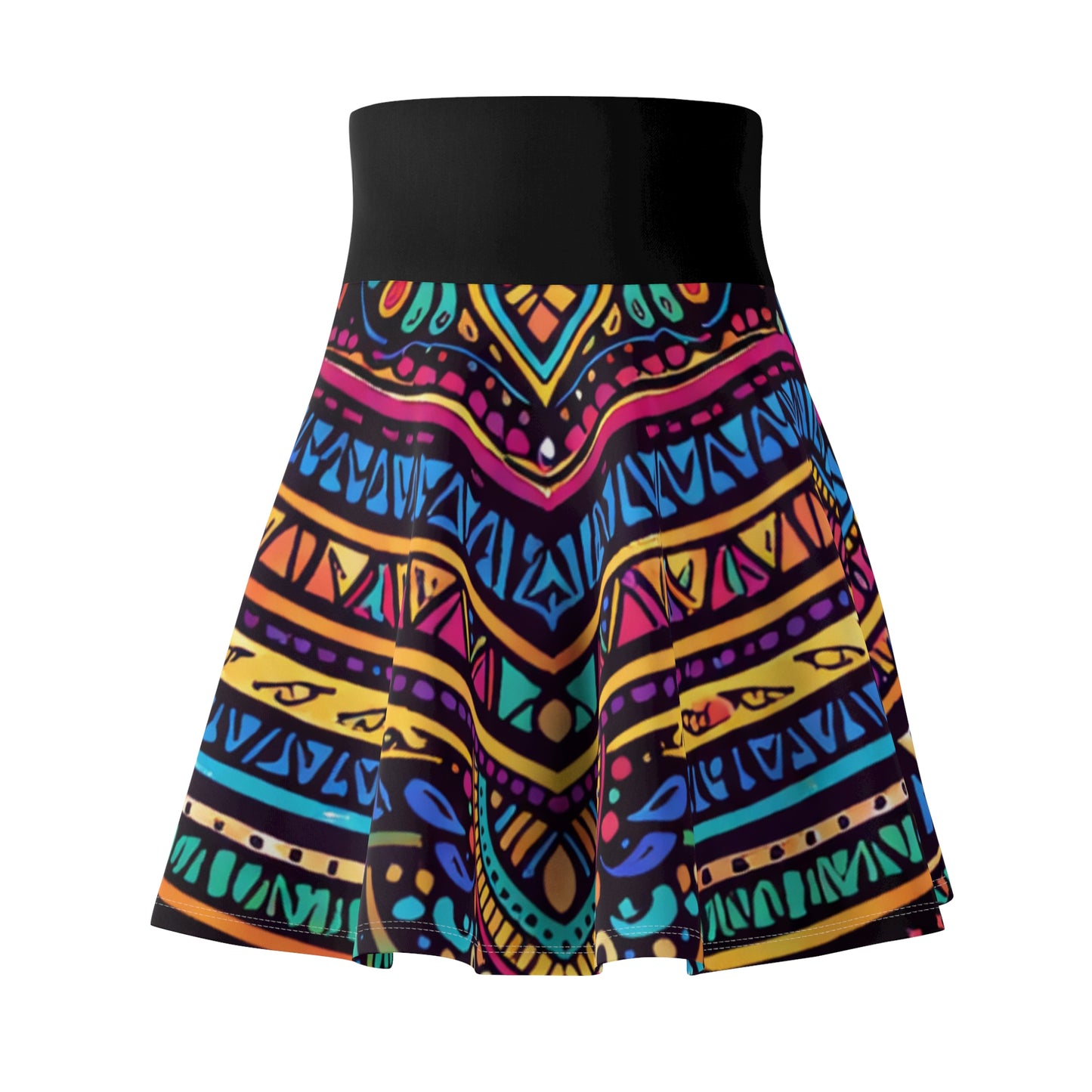 GSA BY JR Boho Rainbow Tribal Skater Skirt