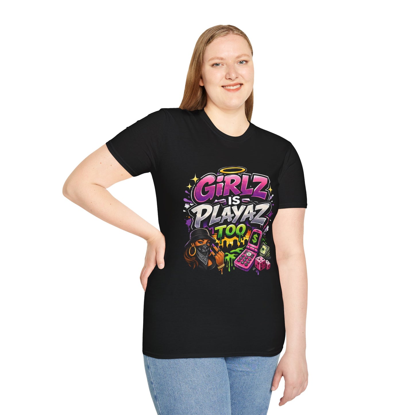 GSA BY JR " Girlz Is Playaz Too " Softstyle Tee
