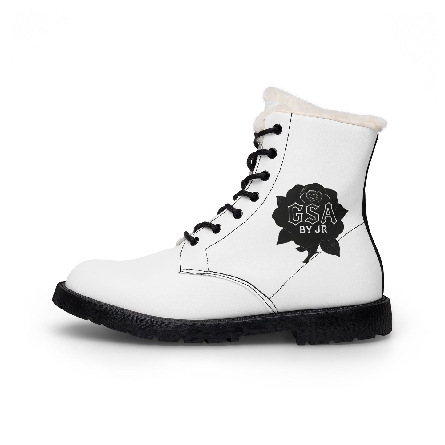 GSA GADOS - Women's White Fur Lined Leather Boots