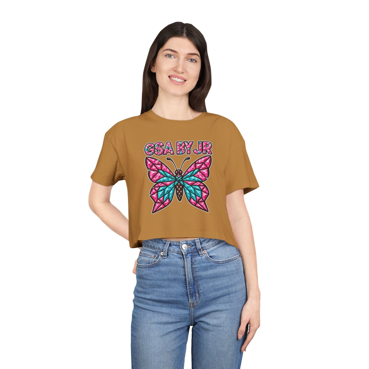 Butterfly Graphic Crop Tee