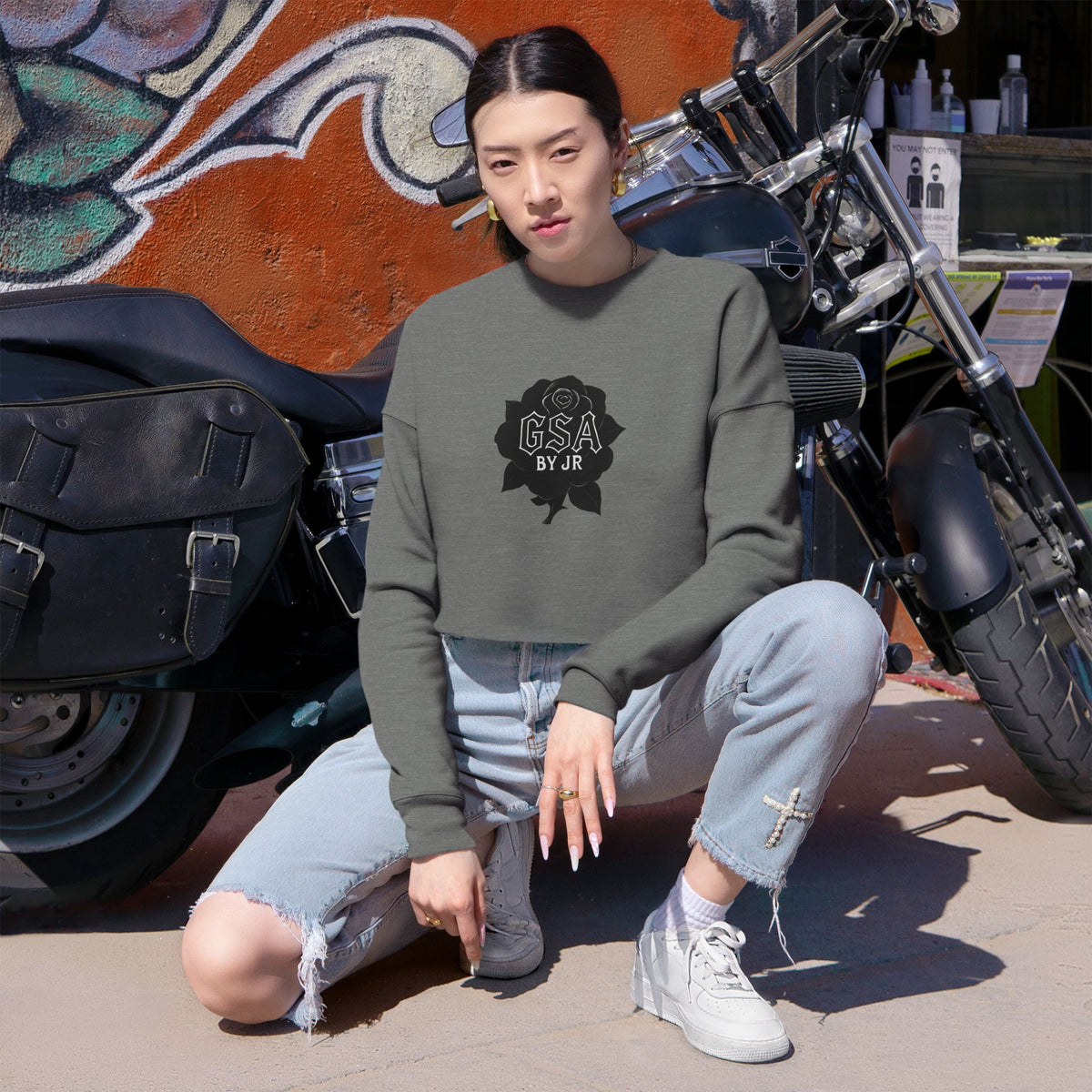 Cropped Sweatshirt - Black GSA