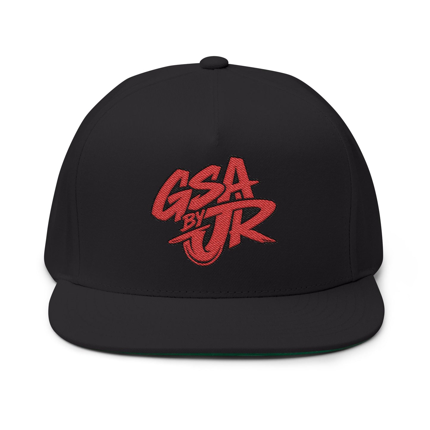 Red Graffiti Flat Bill Cap