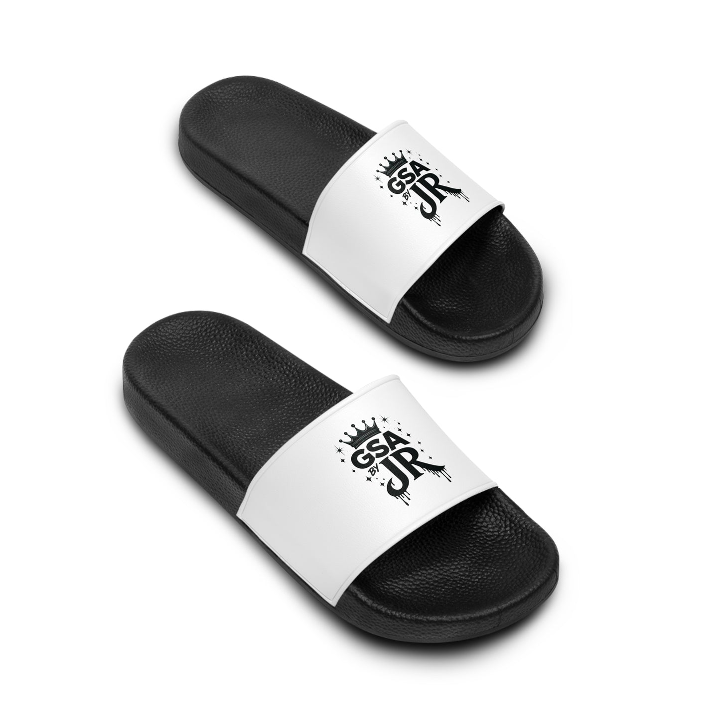 GSA BY JR Women's Slide Sandals – Black & White