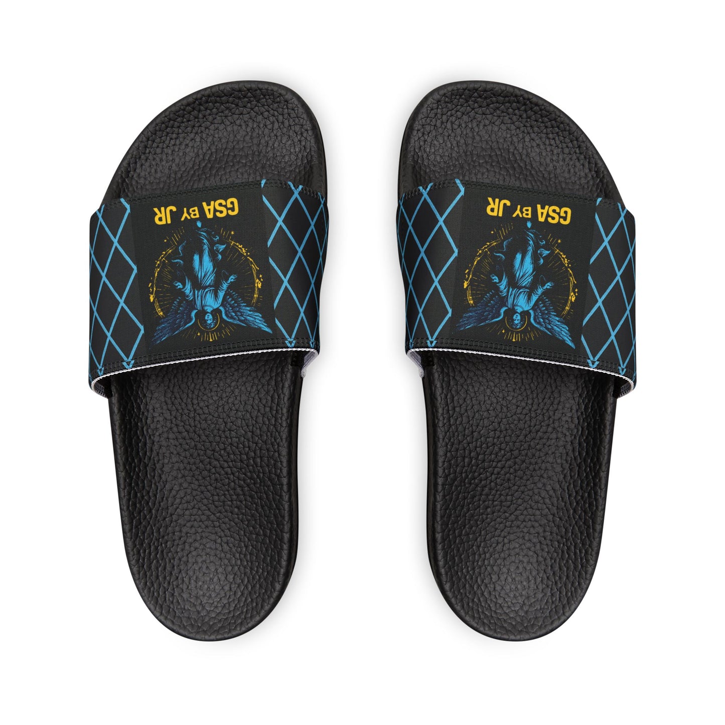 Holy Trinity Slides - Blue & Black