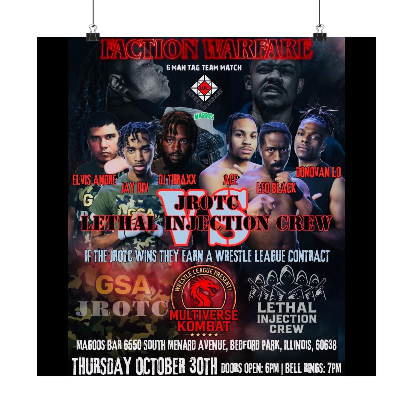THE JROTC VS LIC POSTER ( Multiverse Kombat ) - Version 2