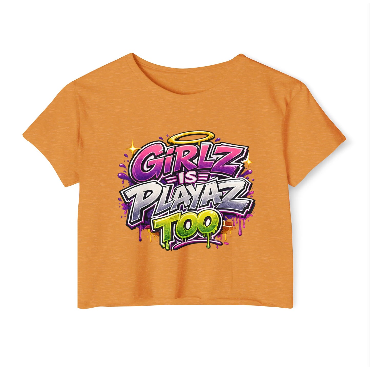 Girlz Is Playaz Too ' Cropped Tee