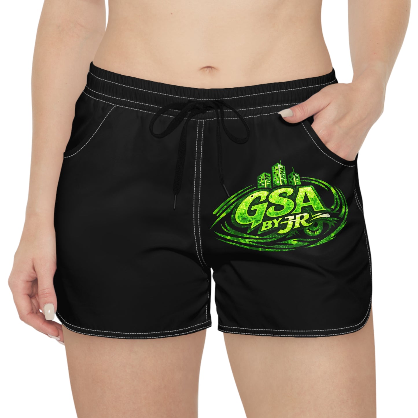 Green Casual Shorts