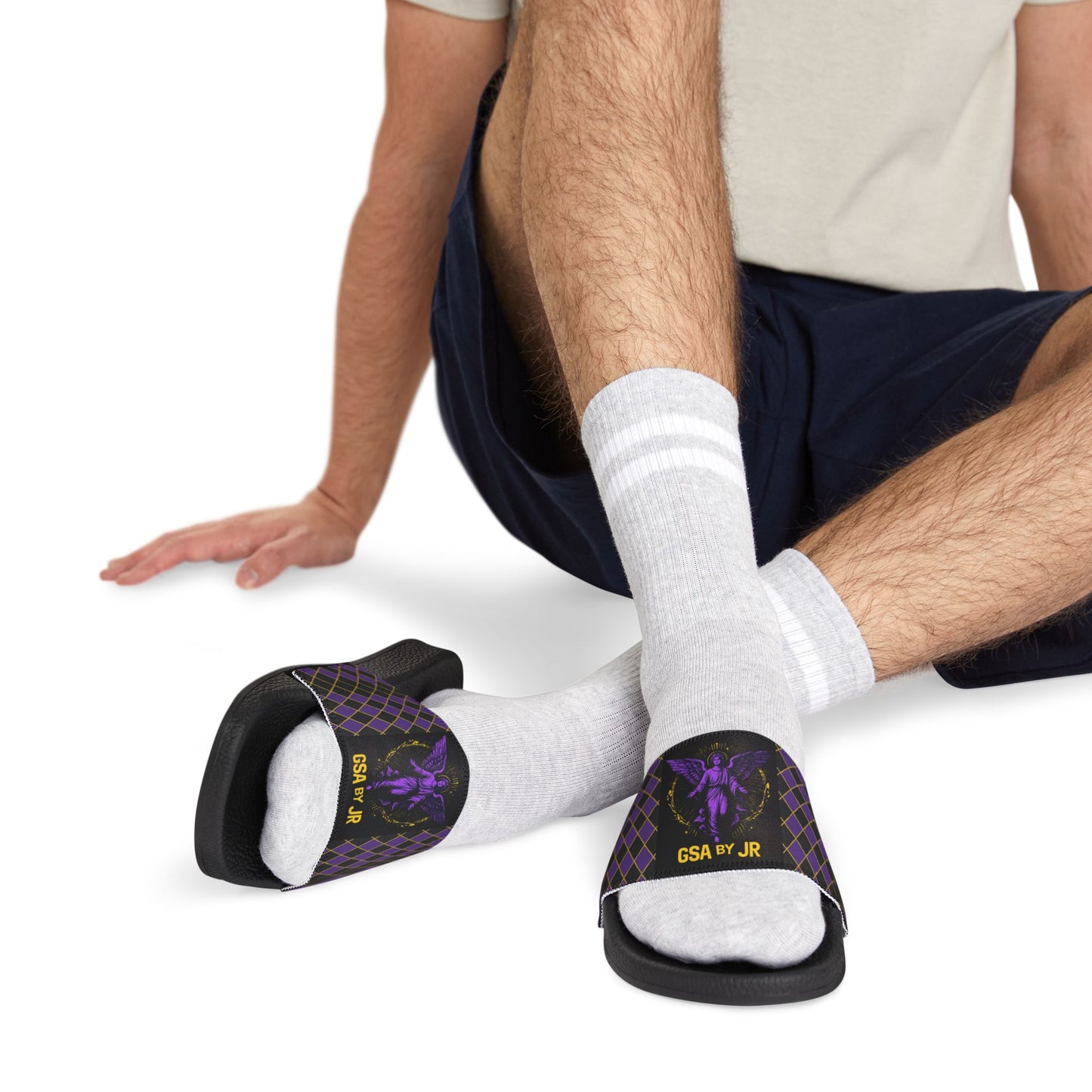 Holy Trinity Slides - Purple & Black