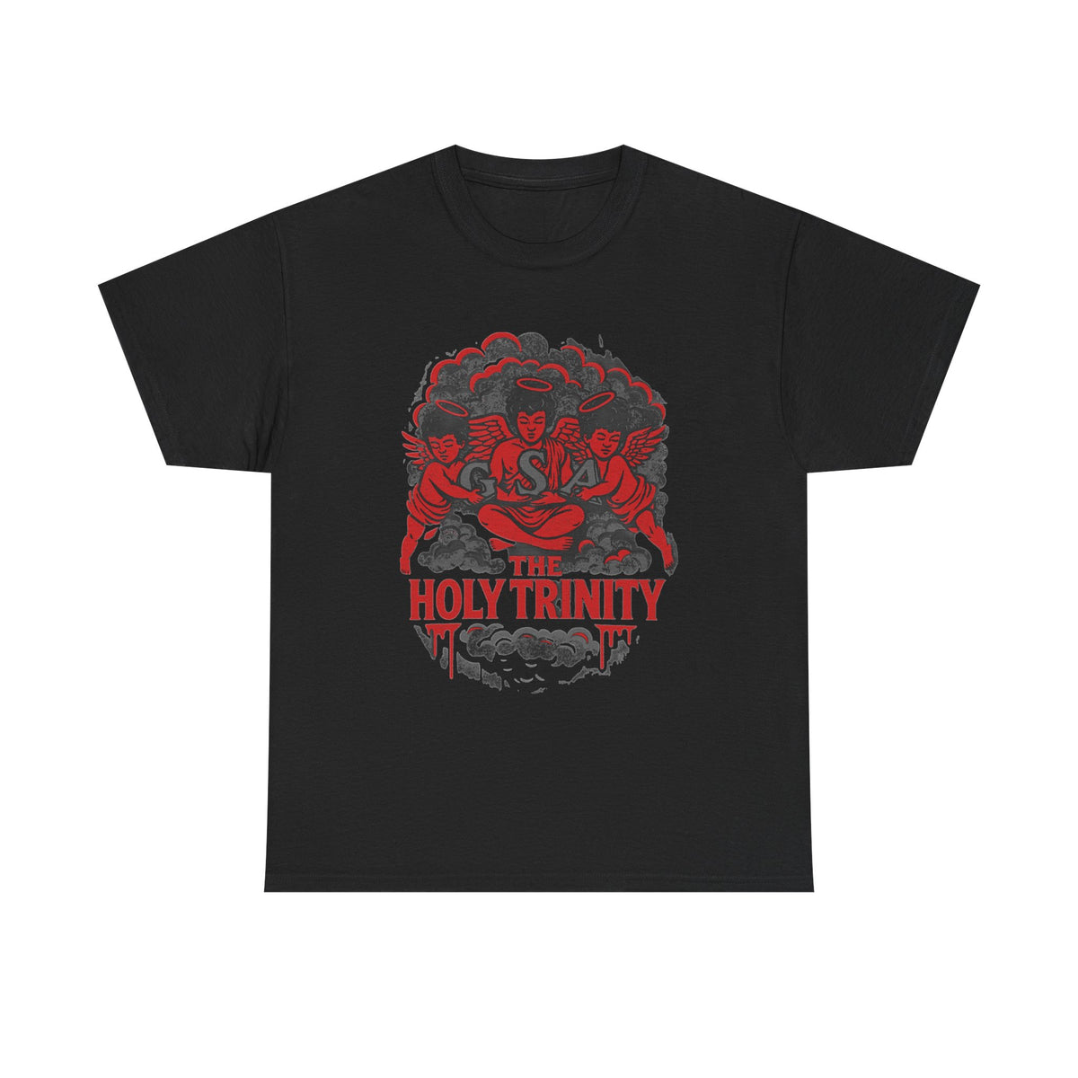 Holy Trinity Tee - Red & Black