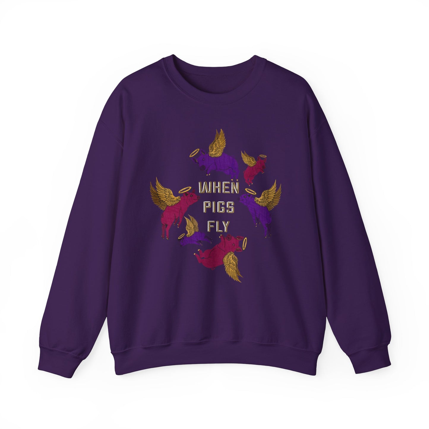 When Pigs Fly Sweatshirt ( Purple/Pink )