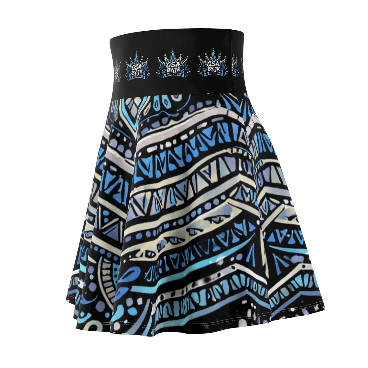 Blue Mandala Skater Skirt