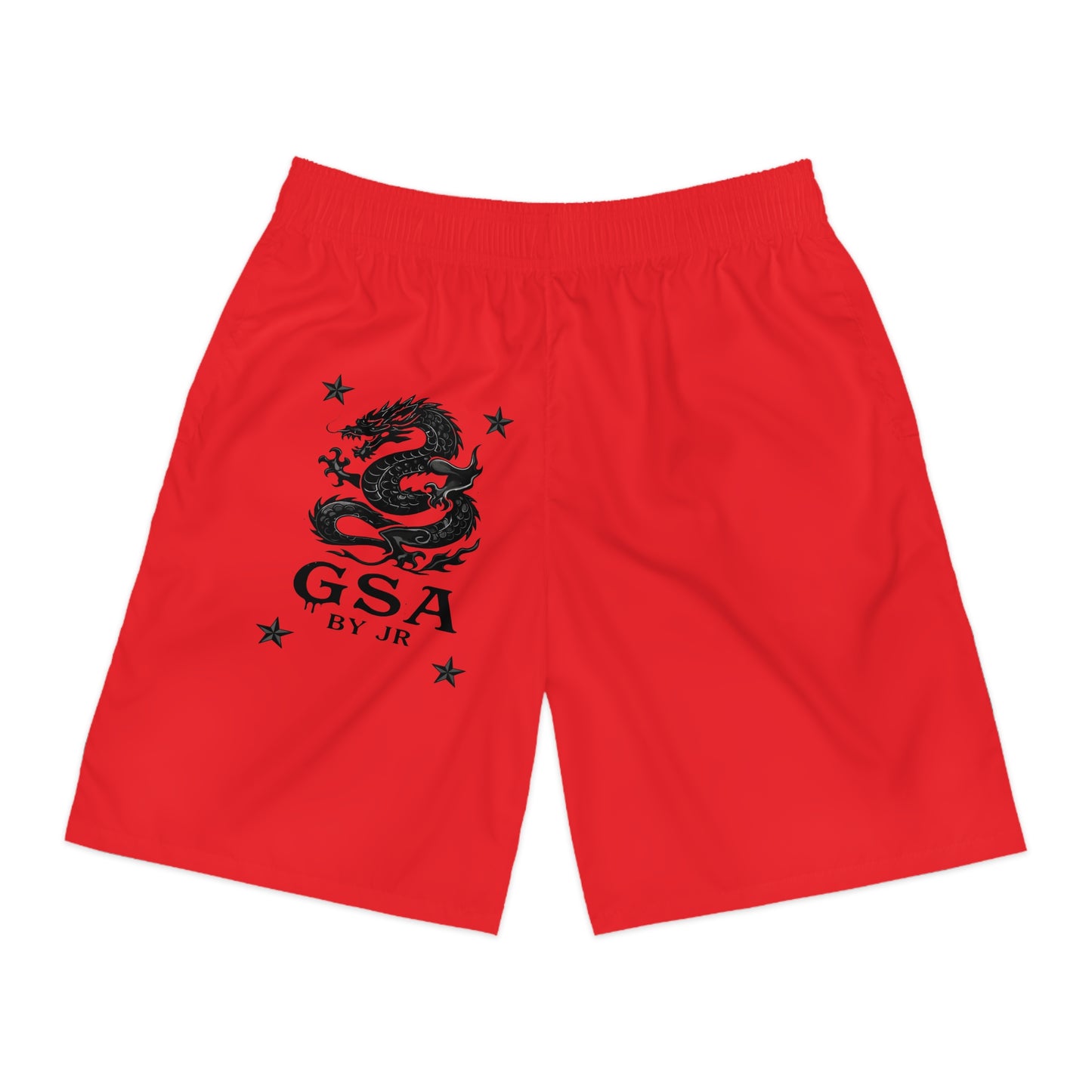 GSA BY JR Men's Red Athletic Shorts