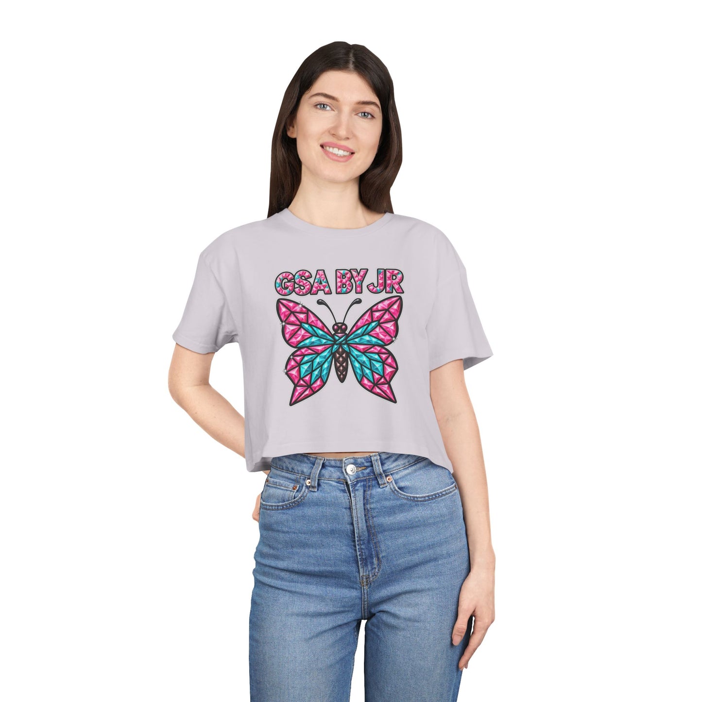 Butterfly Graphic Crop Tee