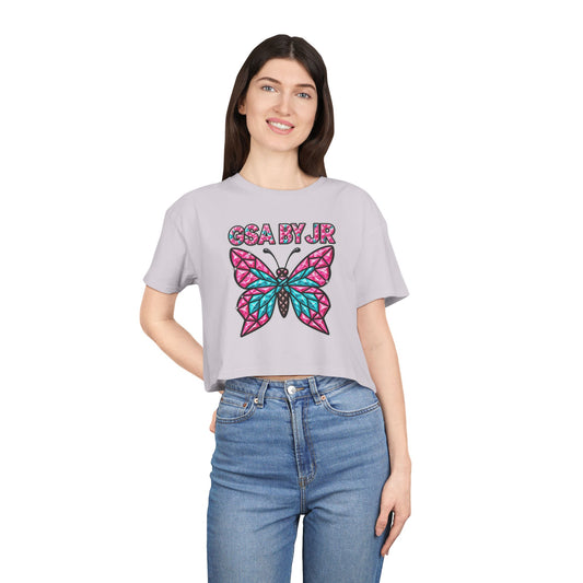 Butterfly Graphic Crop Tee
