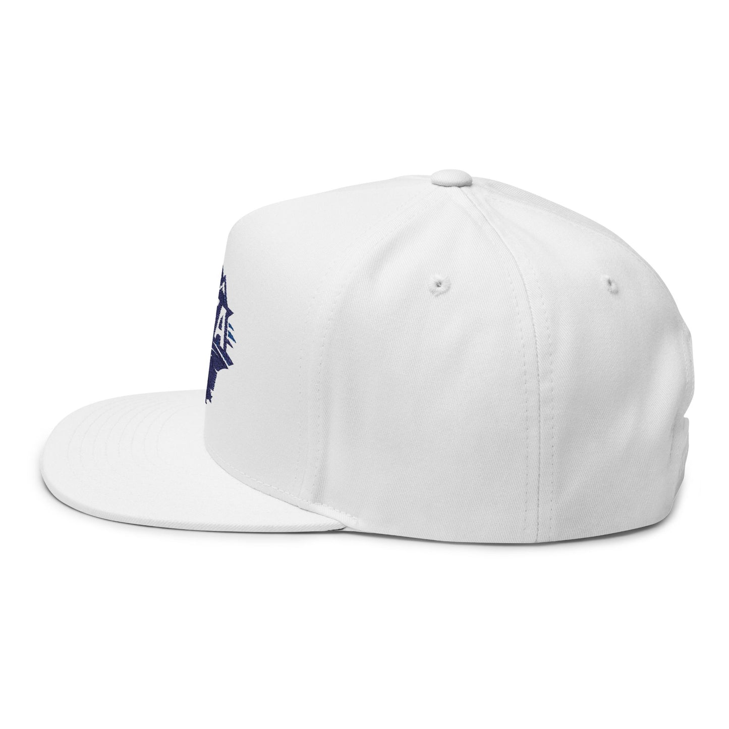 Embroidered Flat Bill Snapback