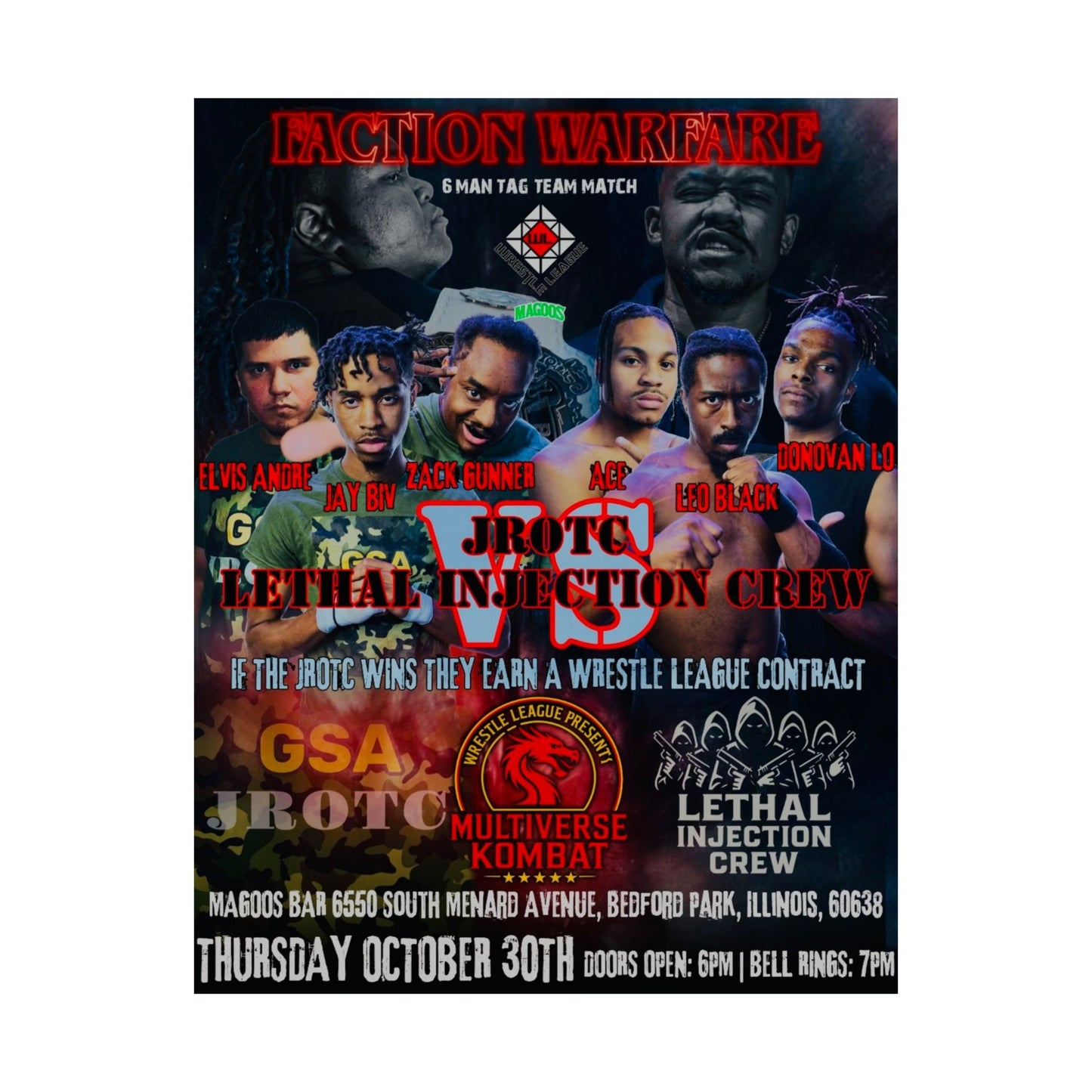 THE JROTC VS LIC POSTER ( Multiverse Kombat ) - Version 1