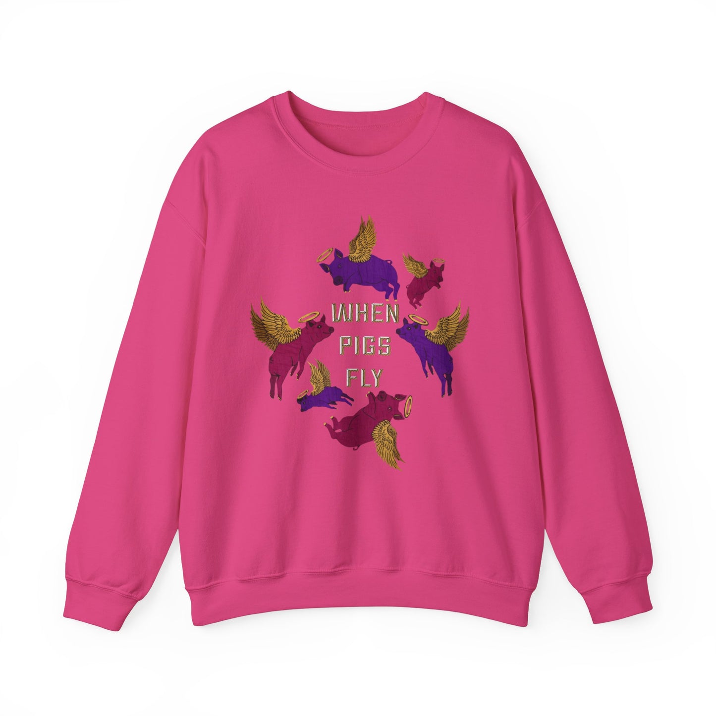 When Pigs Fly Sweatshirt ( Purple/Pink )