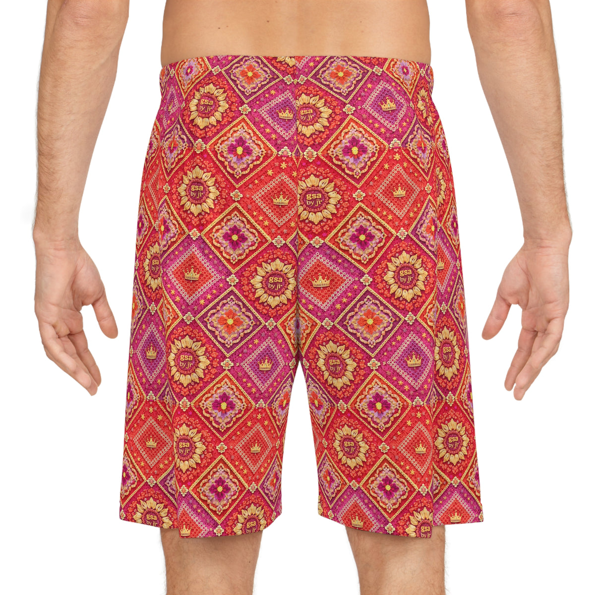 Floral Diamond Print Shorts
