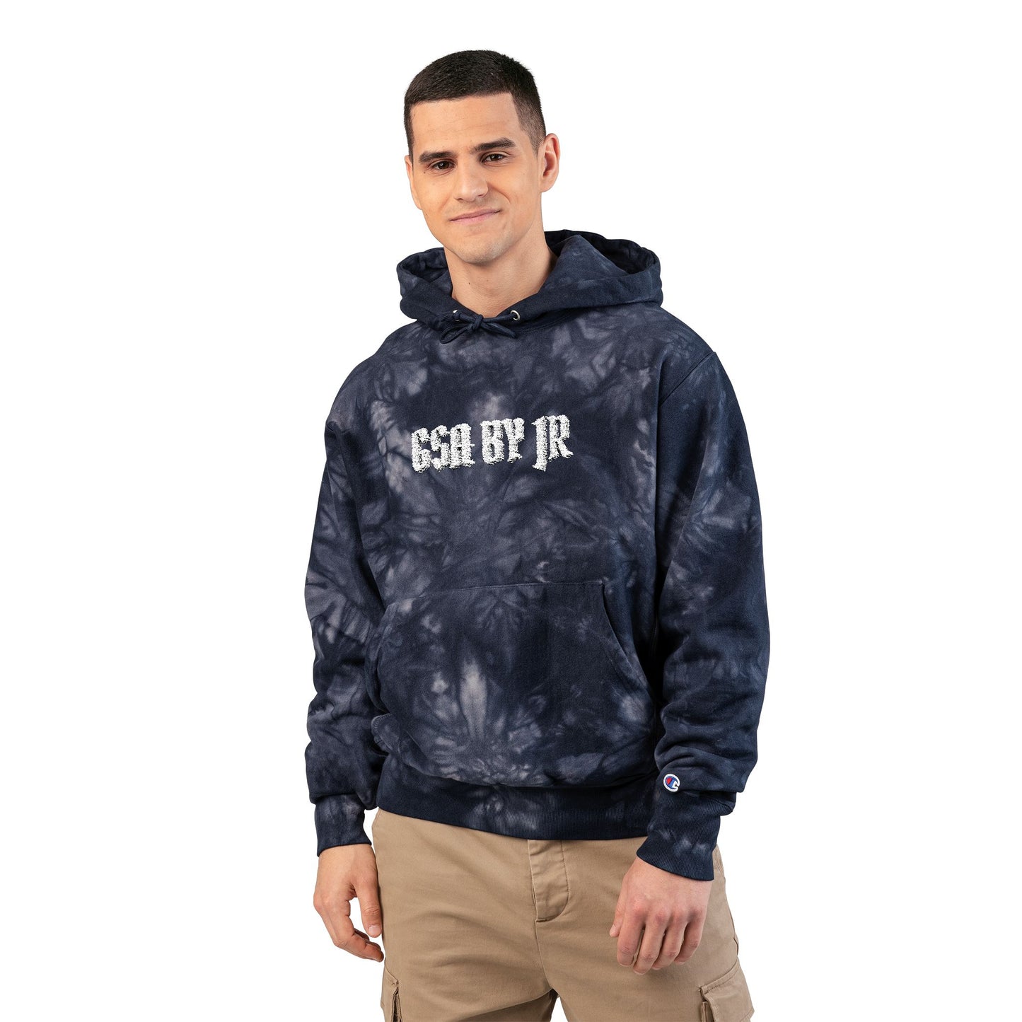 Tie-Dye Graphic Hoodie - Embroidered