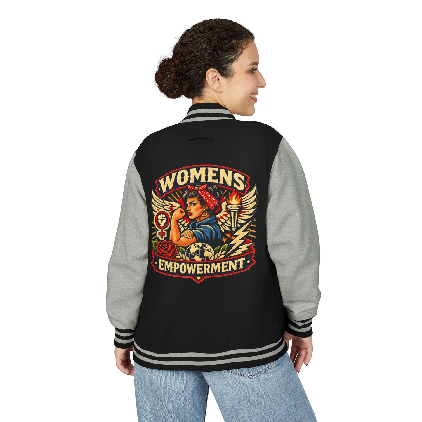 GSA BY JR Women Empowerment Letterman Jacket