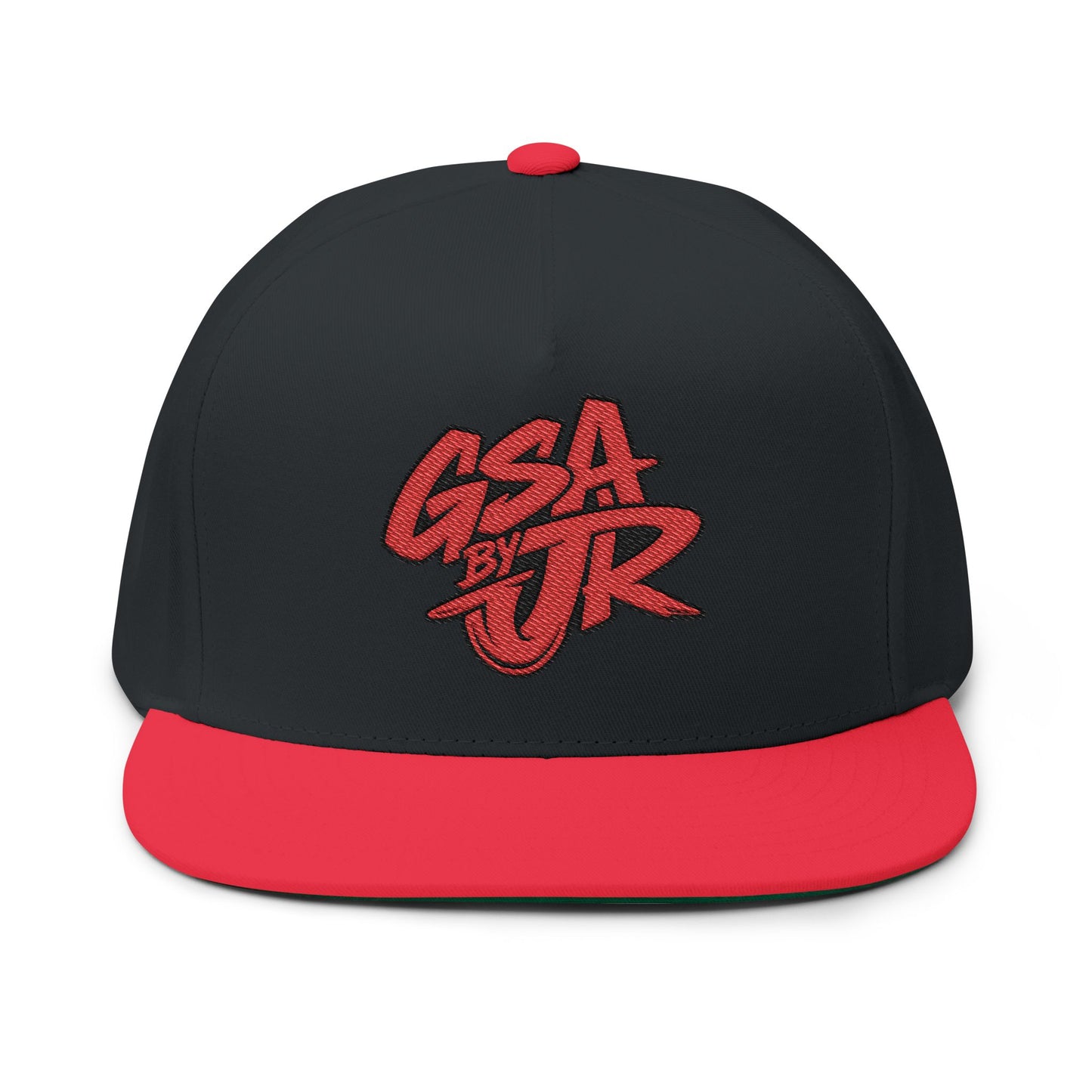 Red Graffiti Flat Bill Cap