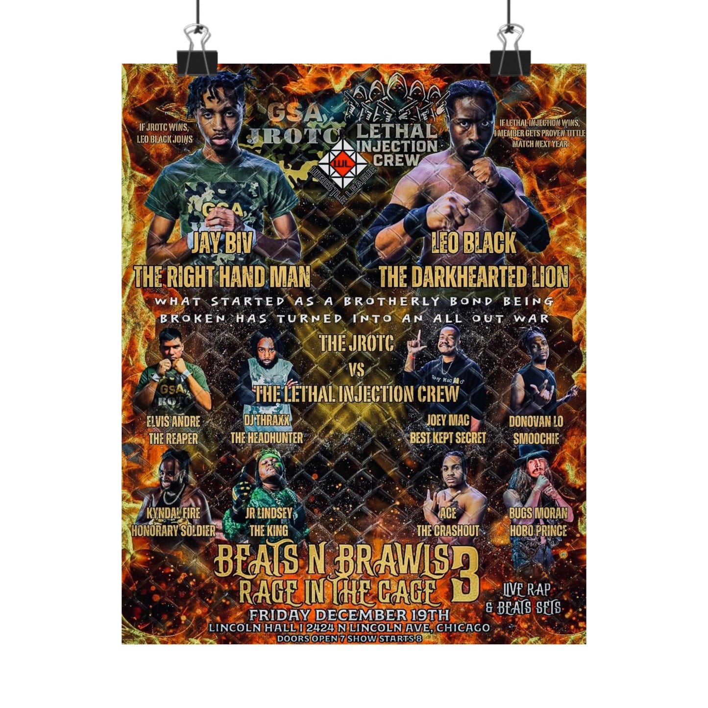 THE JROTC VS LIC POSTER ( Beats & Brawls 3 )