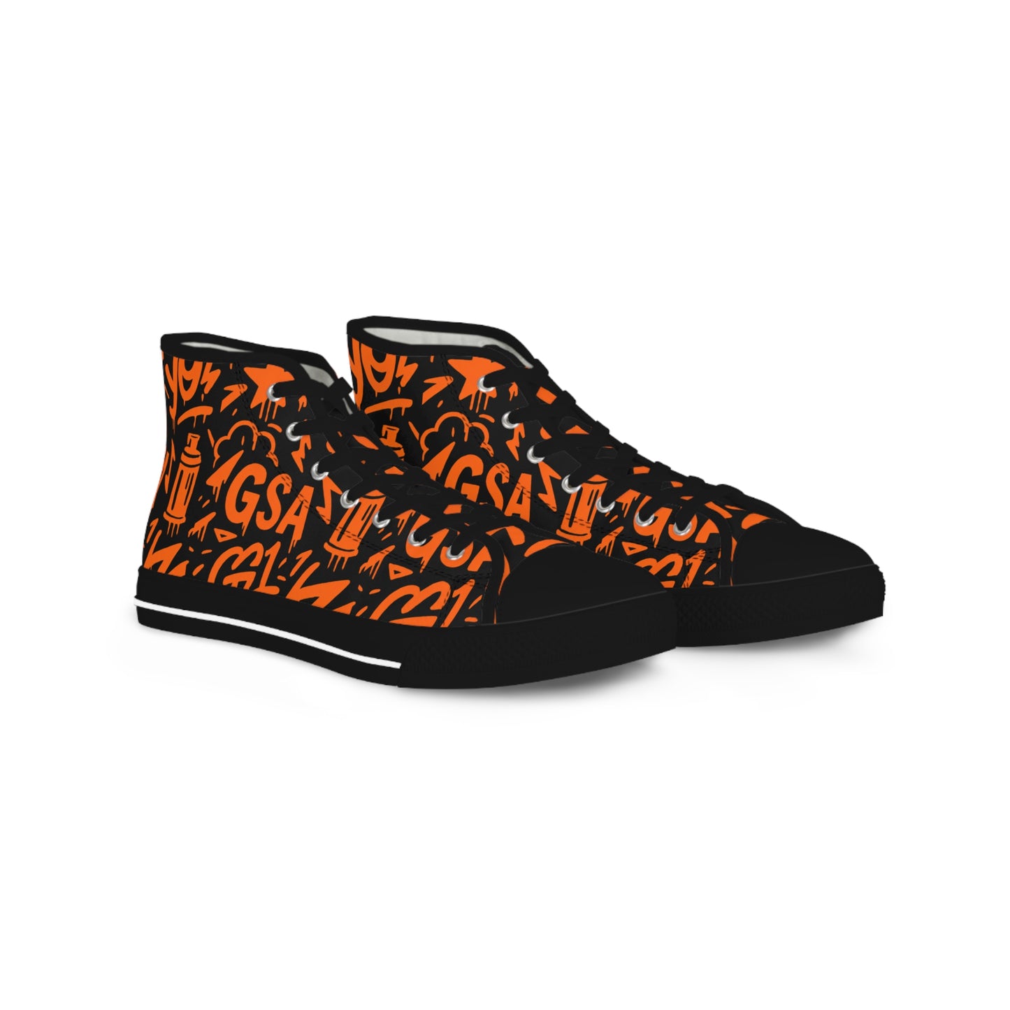 GSA G1 High Top Sneakers- Orange Bursts