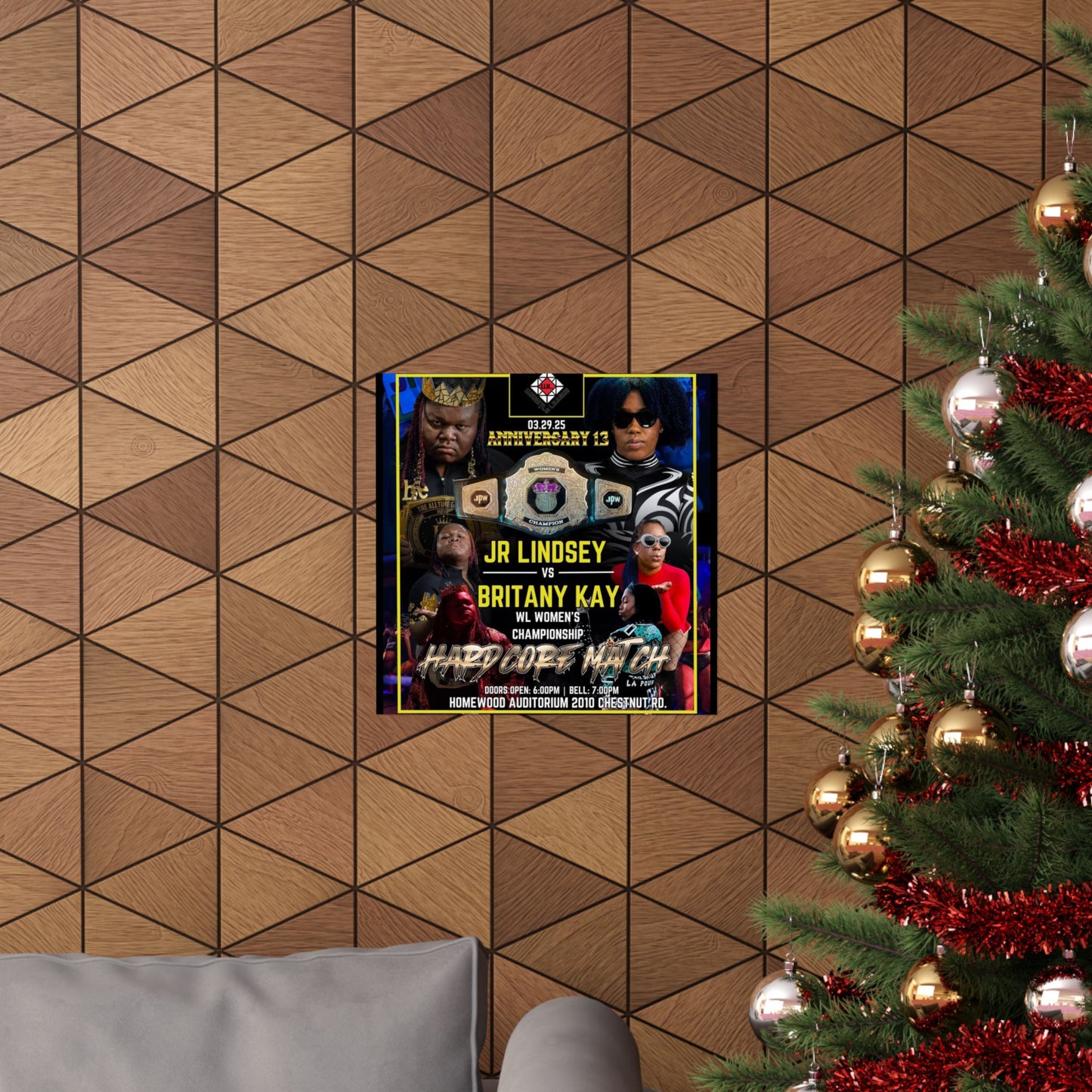 JR LINDSEY VS BRITANY KAY POSTER ( WOMENS CHAMPIONSHIP )